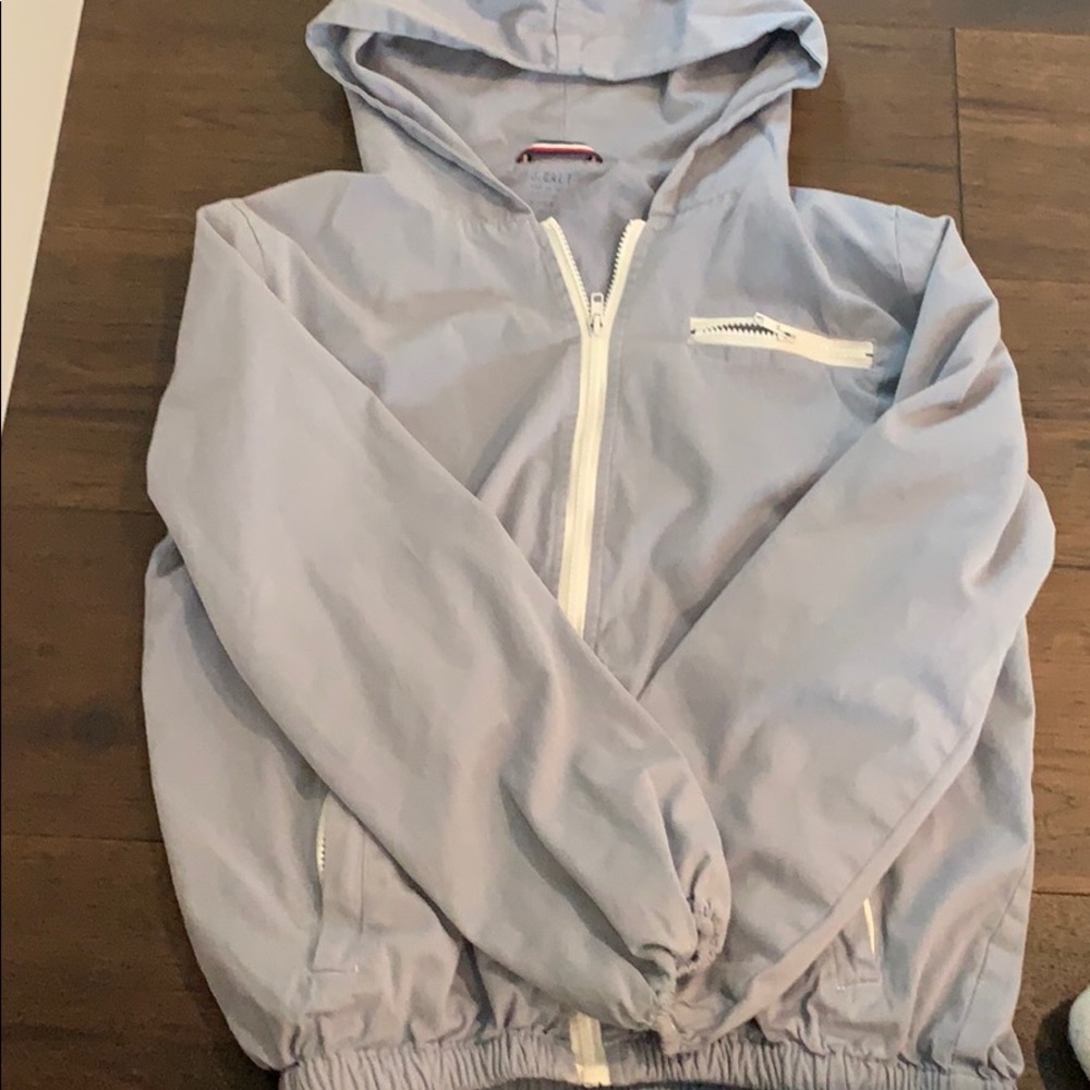 Grey/blue light weight zip up